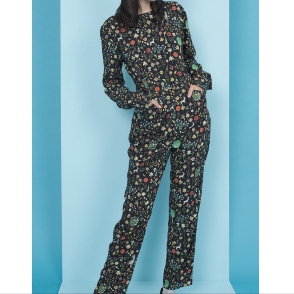 Samantha Pleet Illuminated Empress Jumpsuit Black NWT 8